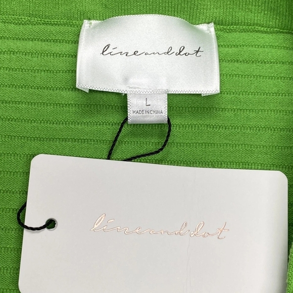 Line & Dot Arlo Tube Dress in Electric Green  New With Tags Sz Large - Picture 9 of 11